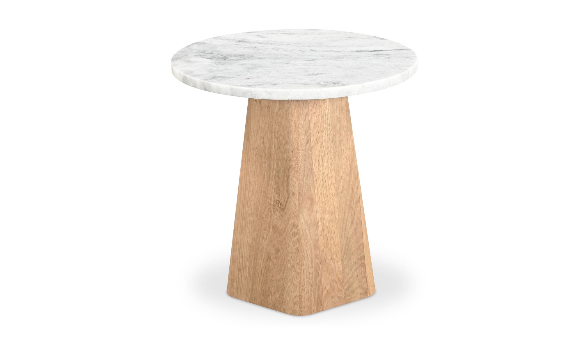 Moe's Evelyn Contemporary Round Accent Table - White Marble