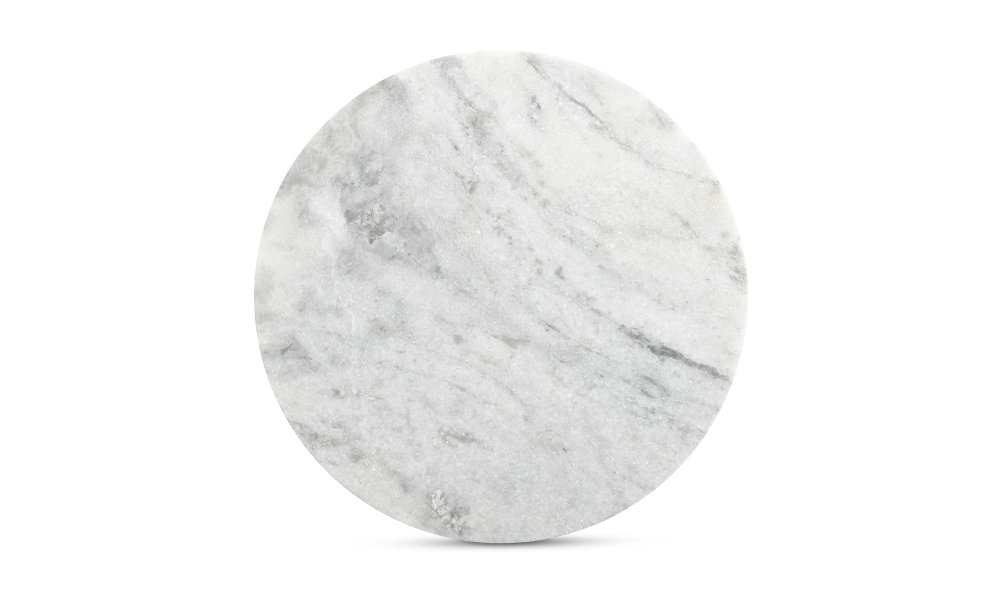 Moe's Evelyn Contemporary Round Accent Table - White Marble