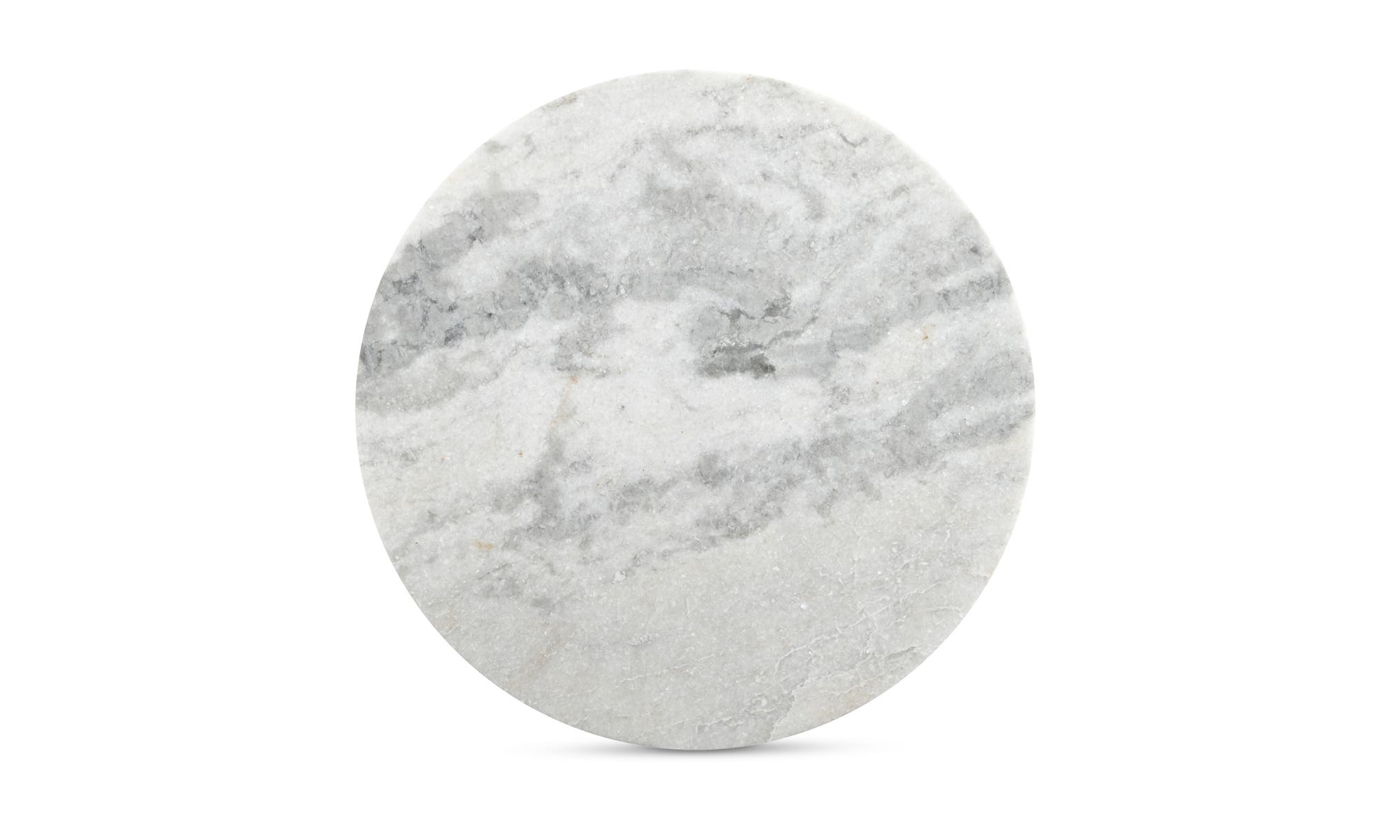 Moe's Evelyn Contemporary Round Accent Table - White Marble