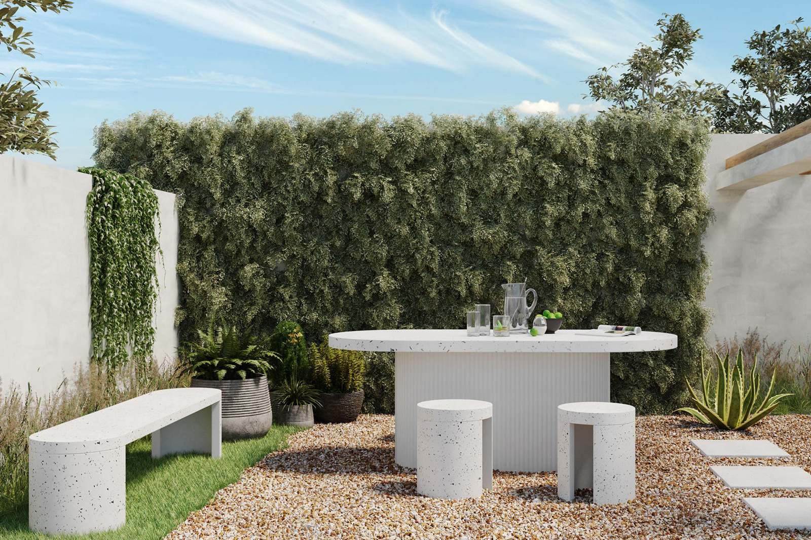 Moe's - Lyon Outdoor Dining Table in Gray