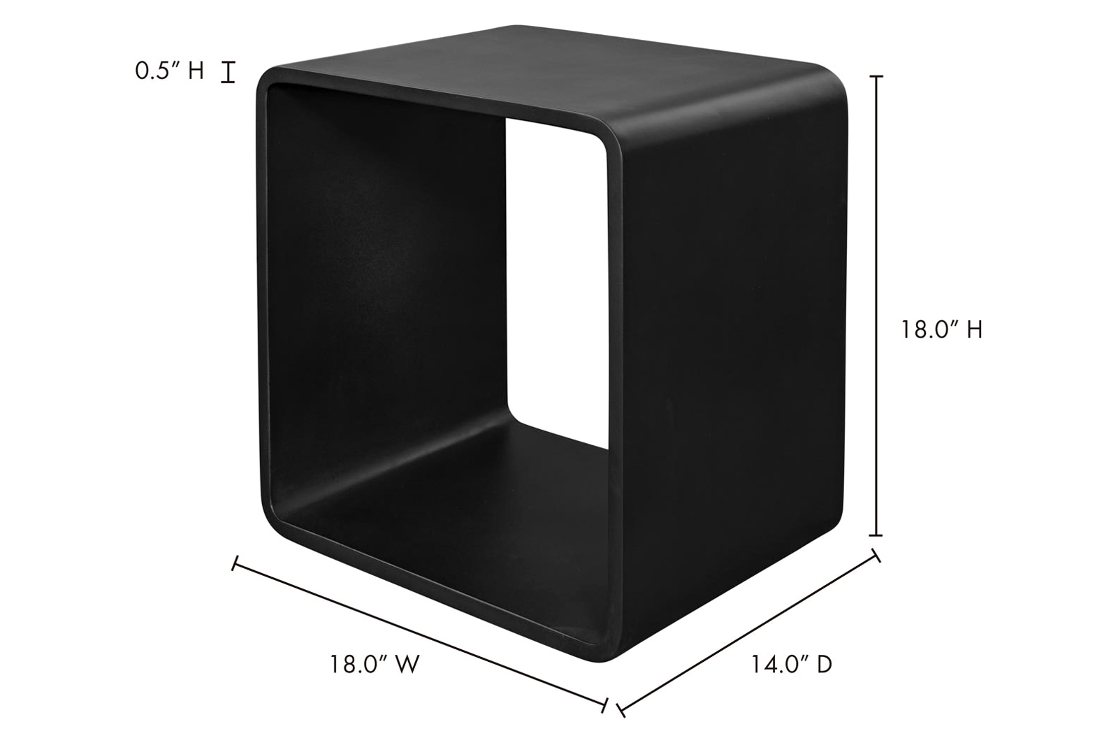 Moe's Cali Accent Cube - Black