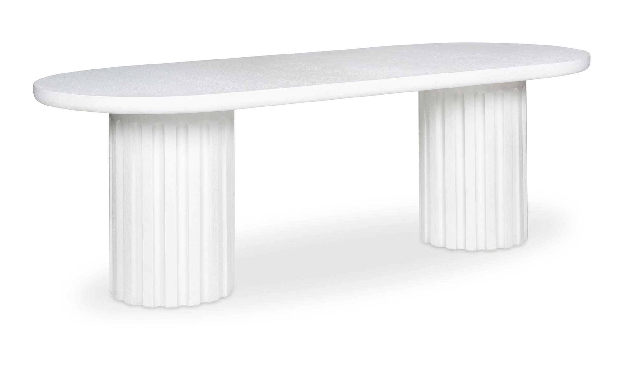 Moe's - Eris Contemporary Oval Outdoor Dining Table in White