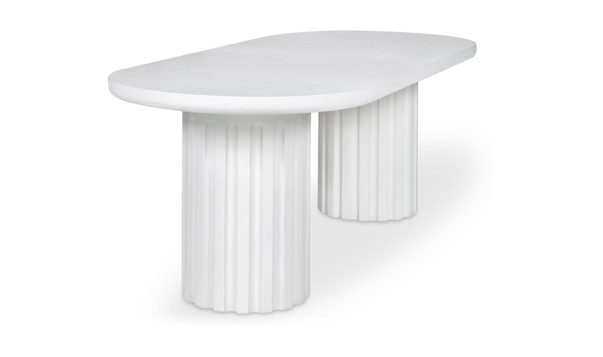 Moe's - Eris Contemporary Oval Outdoor Dining Table in White