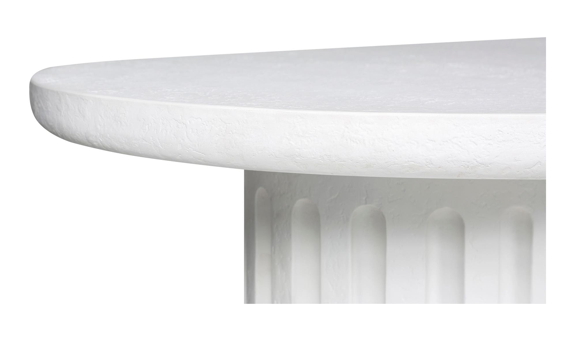 Moe's - Eris Contemporary Oval Outdoor Dining Table in White