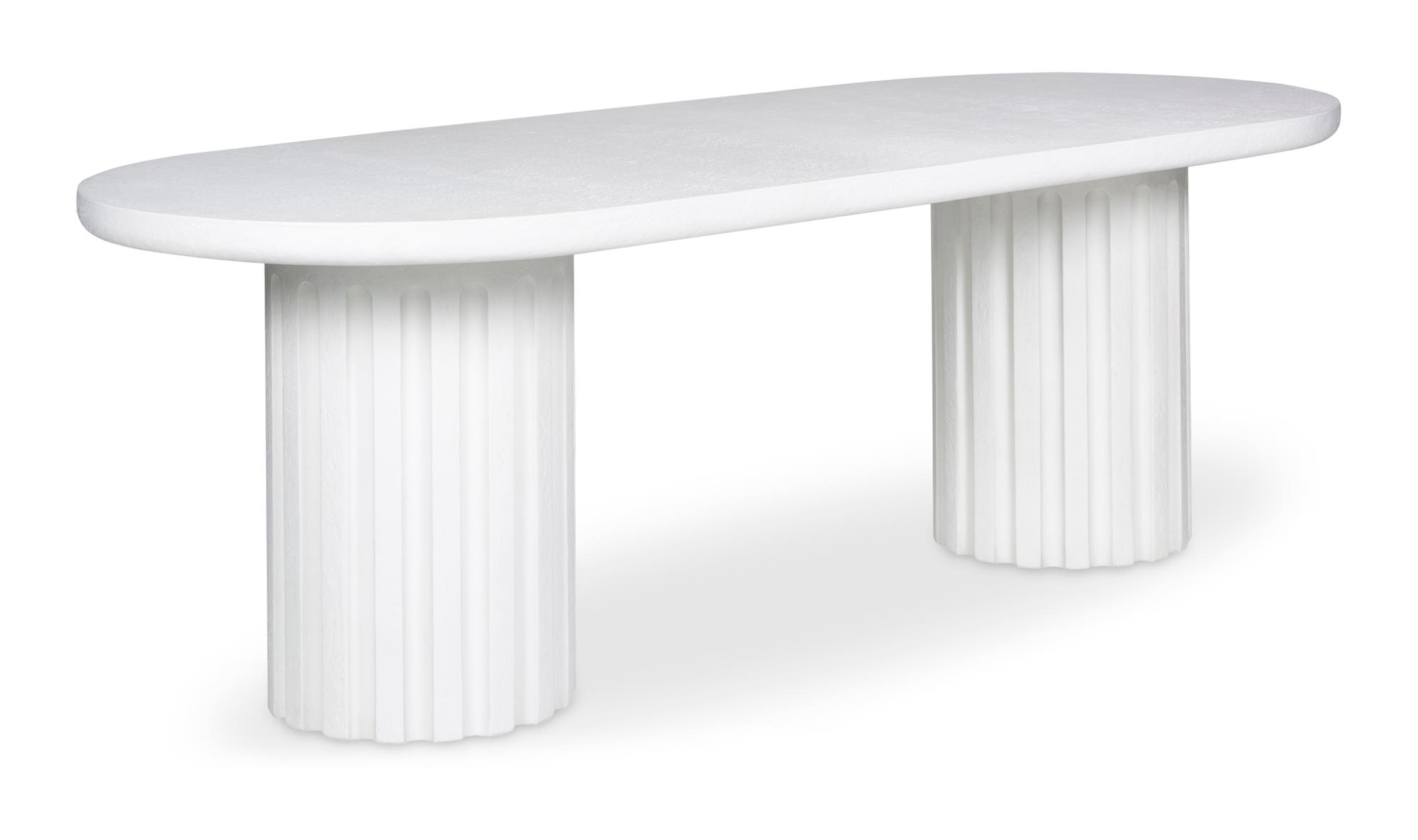 Moe's - Eris Contemporary Oval Outdoor Dining Table in White