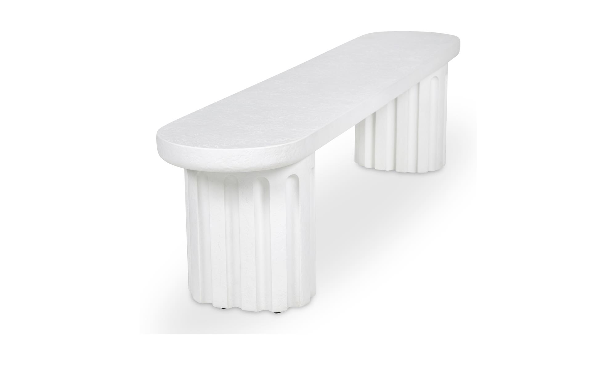 Moe's - Eris Contemporary Outdoor Dining Bench in White