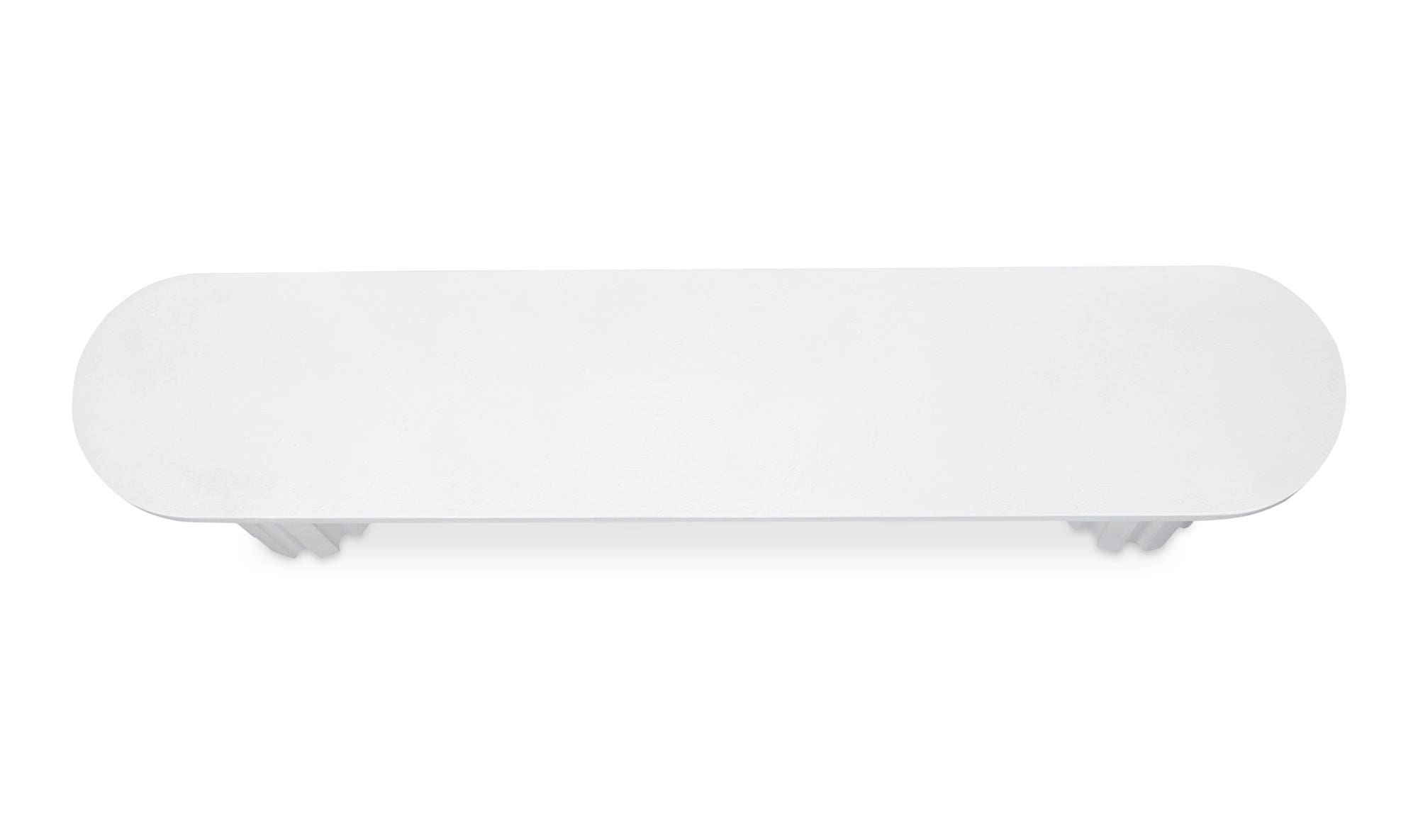 Moe's - Eris Contemporary Outdoor Dining Bench in White