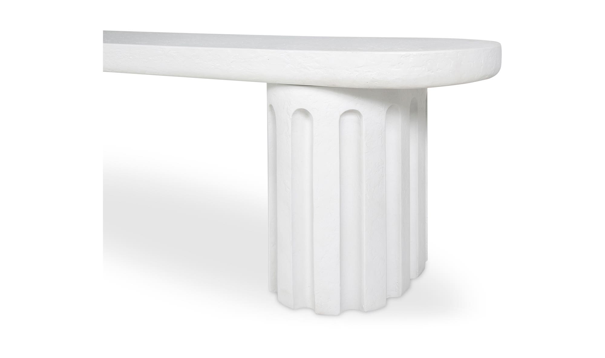 Moe's - Eris Contemporary Outdoor Dining Bench in White