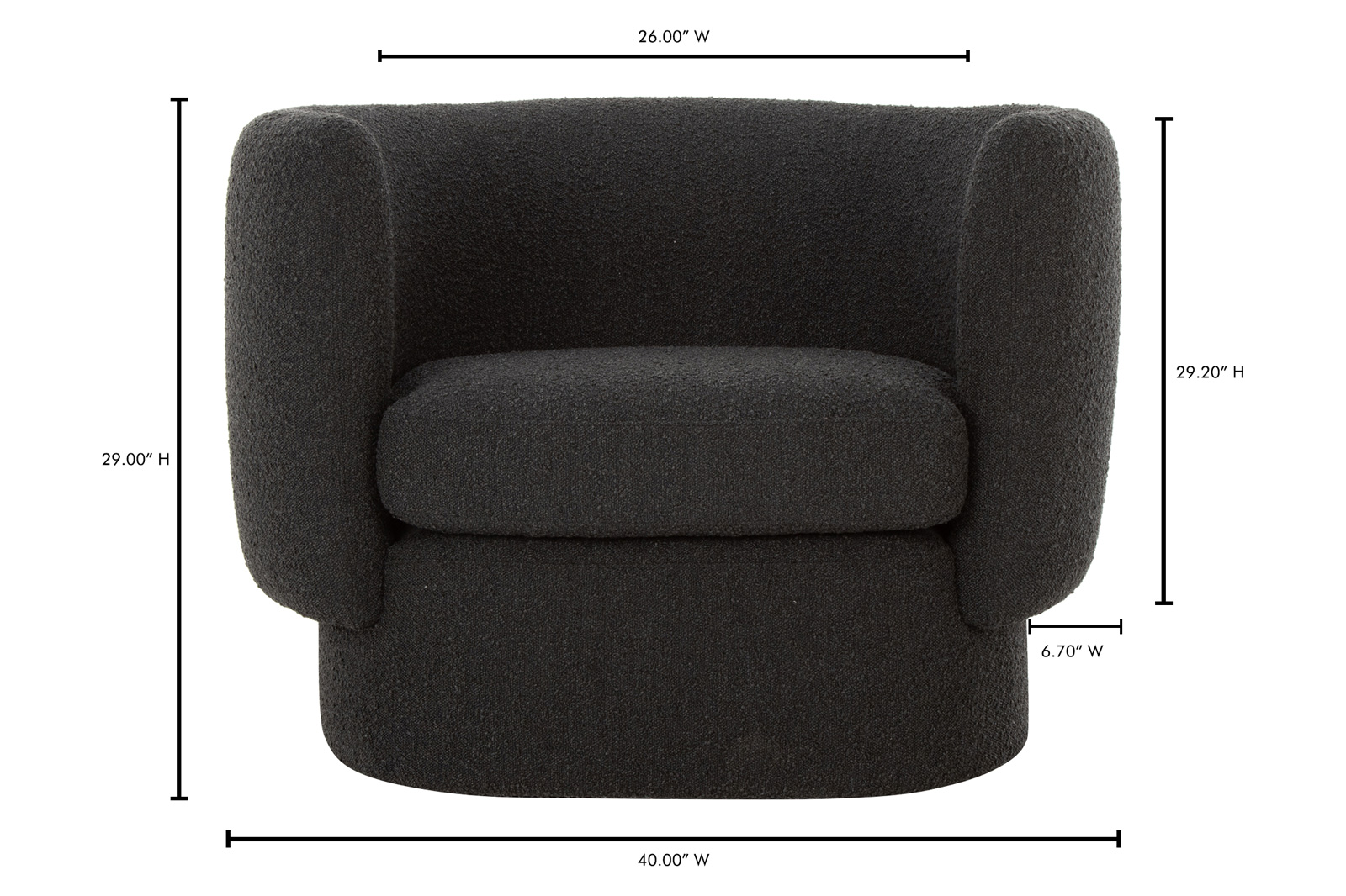 Moe's Koba Chair - Maya Black