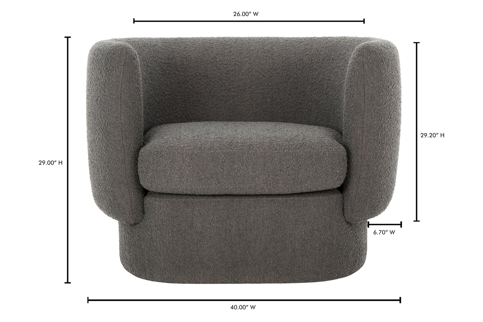 Moe's Koba Chair - Maya Gray