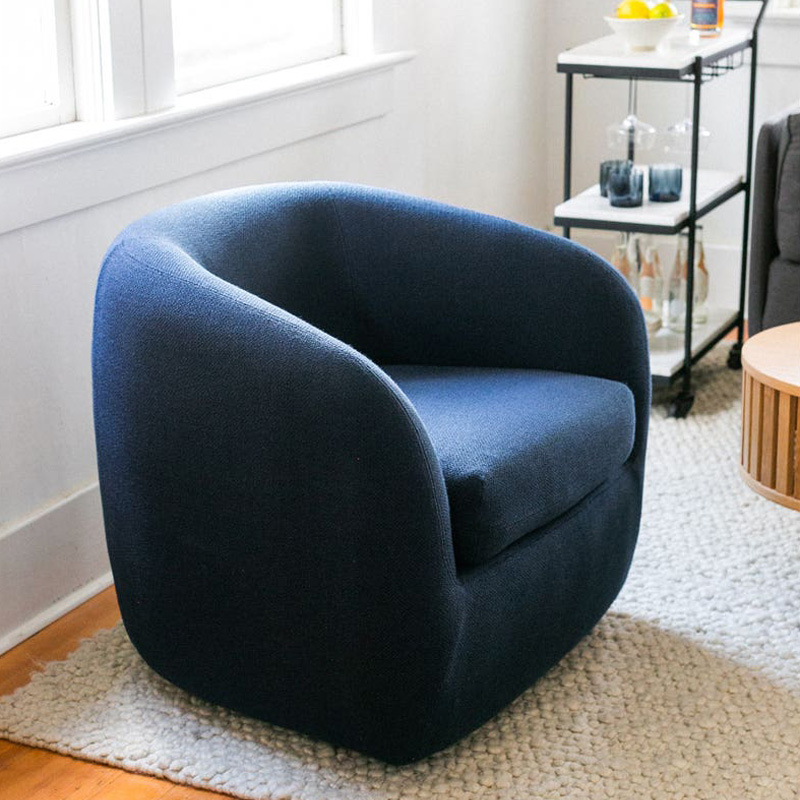 Moe's - Maurice Swivel Chair in Blue