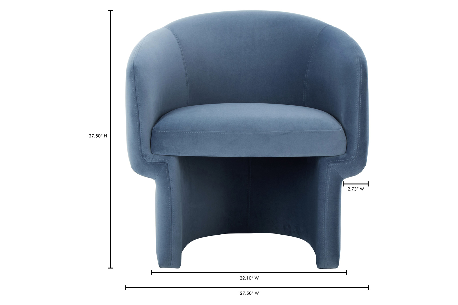 Moe's Franco Chair - Dusted Blue