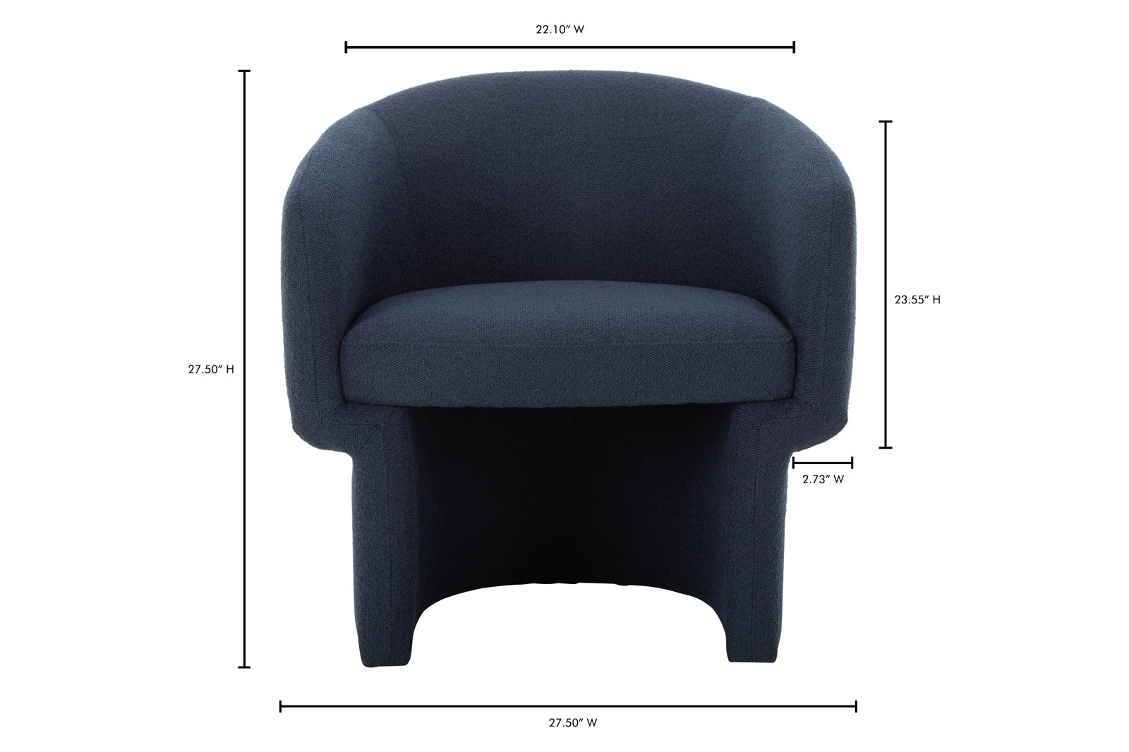 Moe's Franco Chair - Dark Indigo