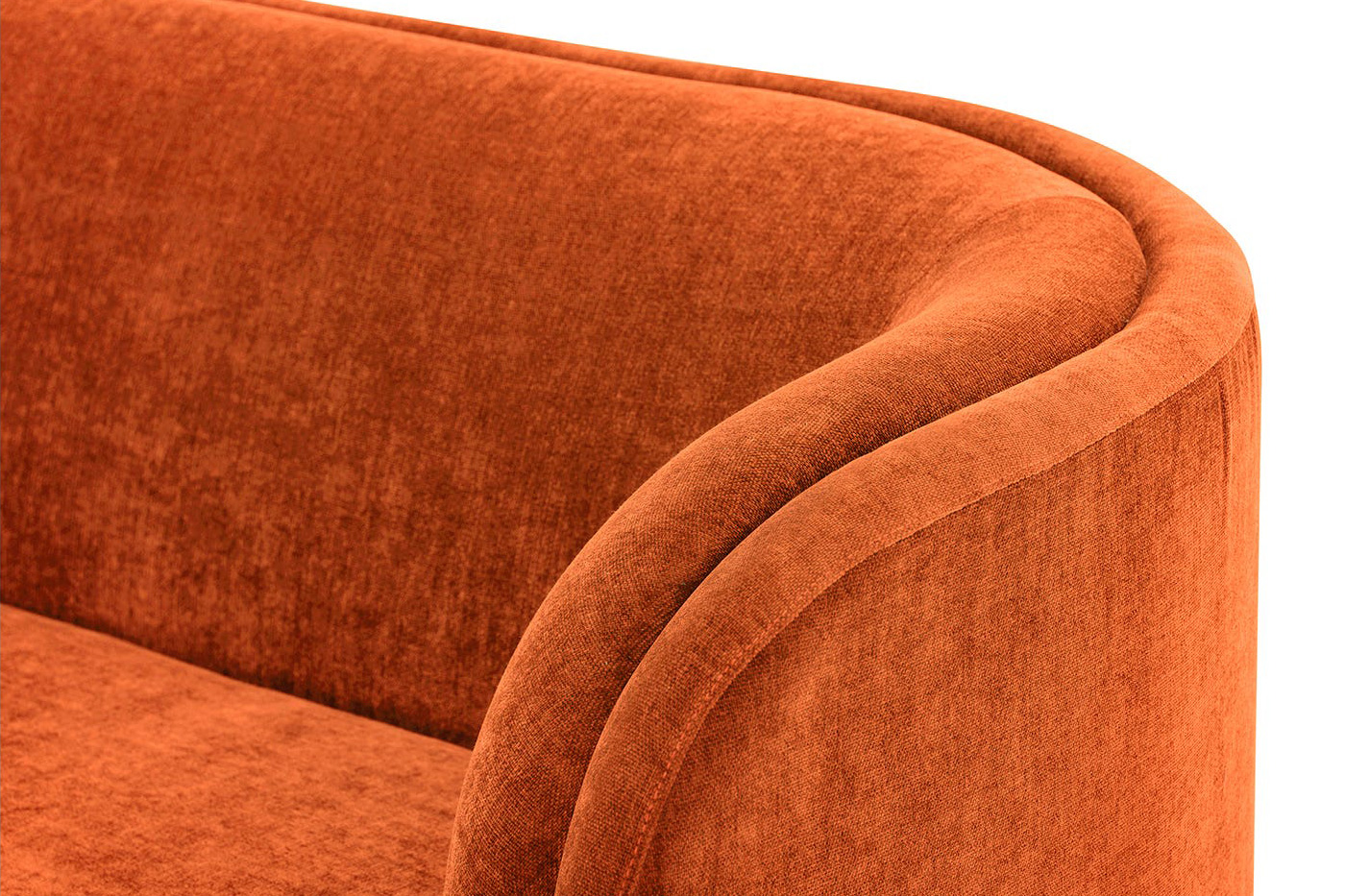 Moe's Yoon 2 Seat Sofa - Fired Rust, Right Chaise