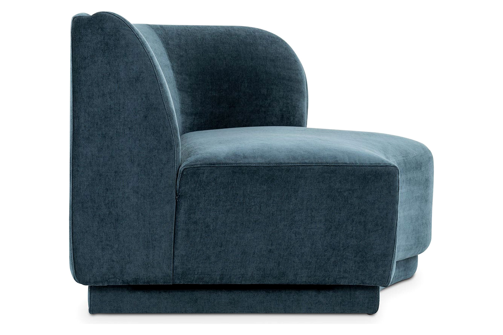 Moe's Yoon 2 Seat Sofa - Nightshade Blue, Right Chaise