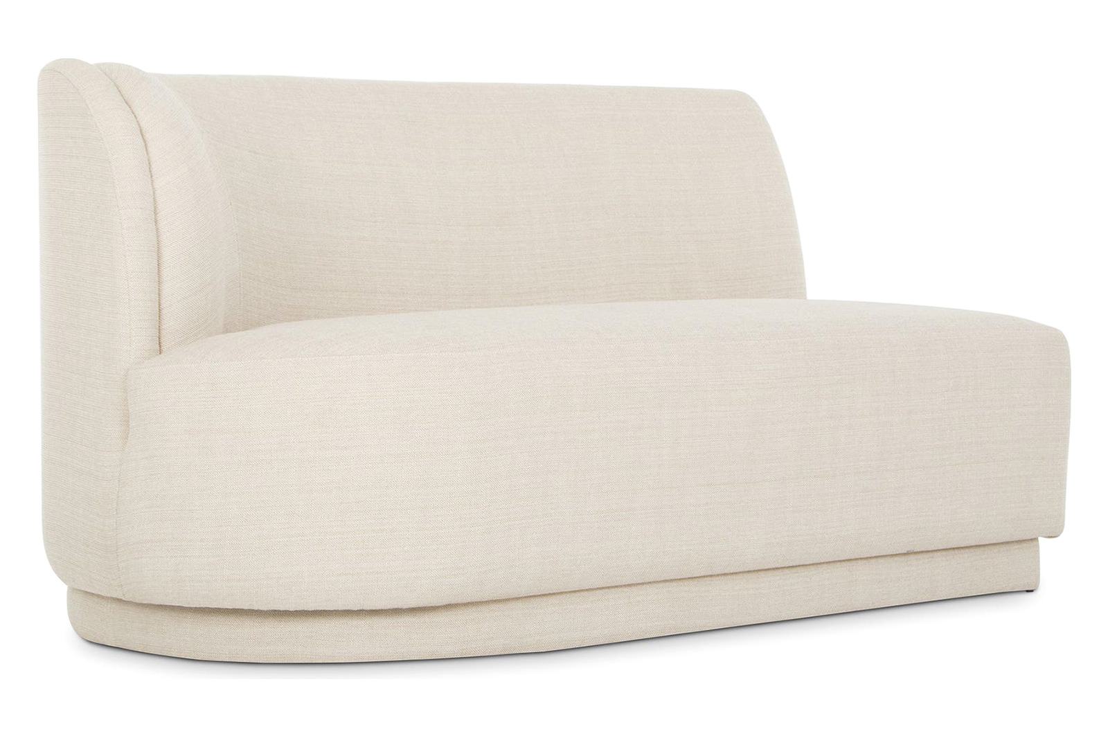 Moe's Yoon 2 Seat Sofa - Sweet Cream, Left Chaise