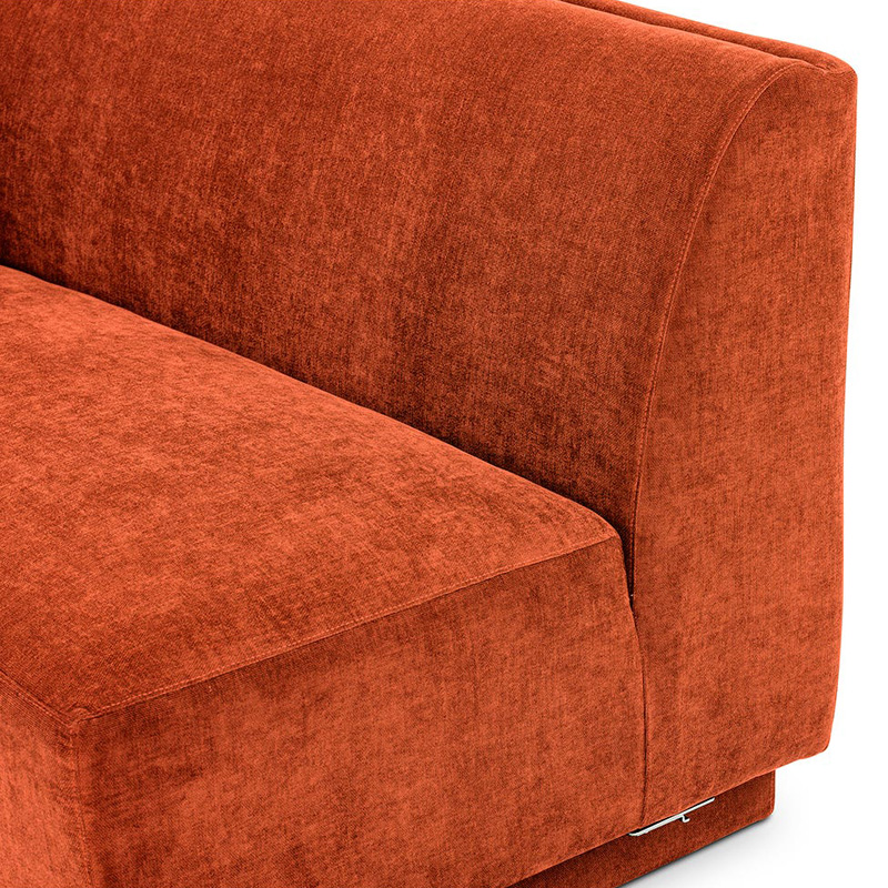 Moe's™ Yoon 2 Seat Sofa - Fired Rust, Left Chaise