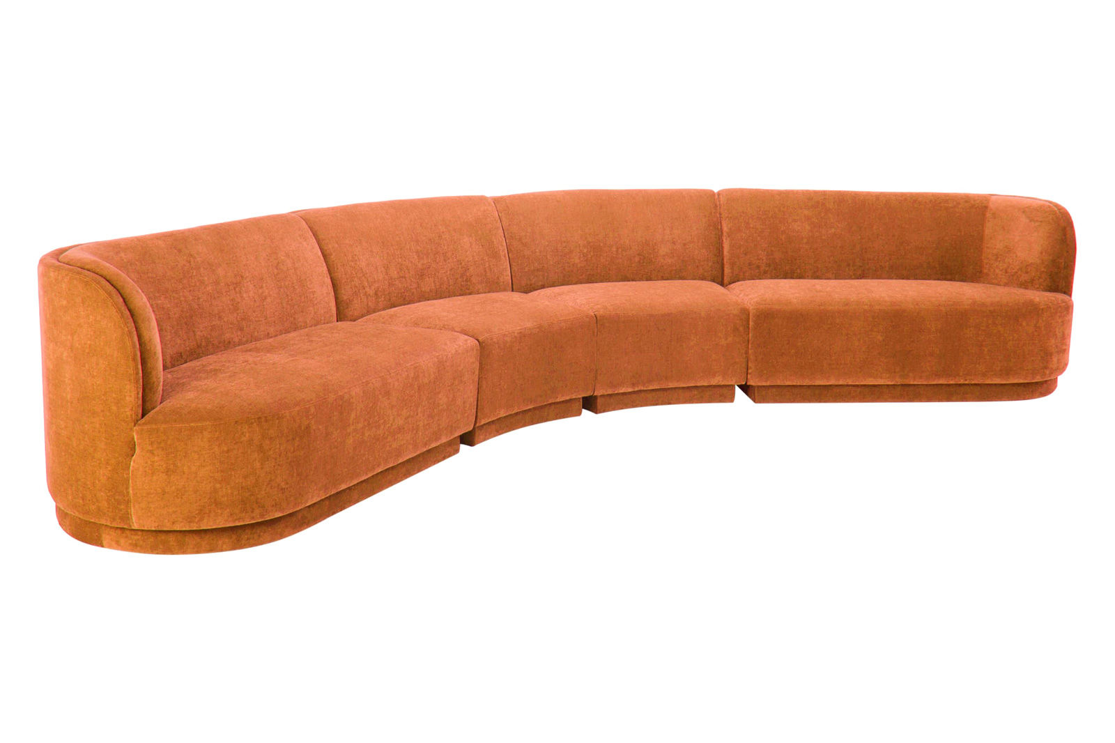 Moe's Yoon Eclipse Modular Sectional - Fired Rust, Right Chaise