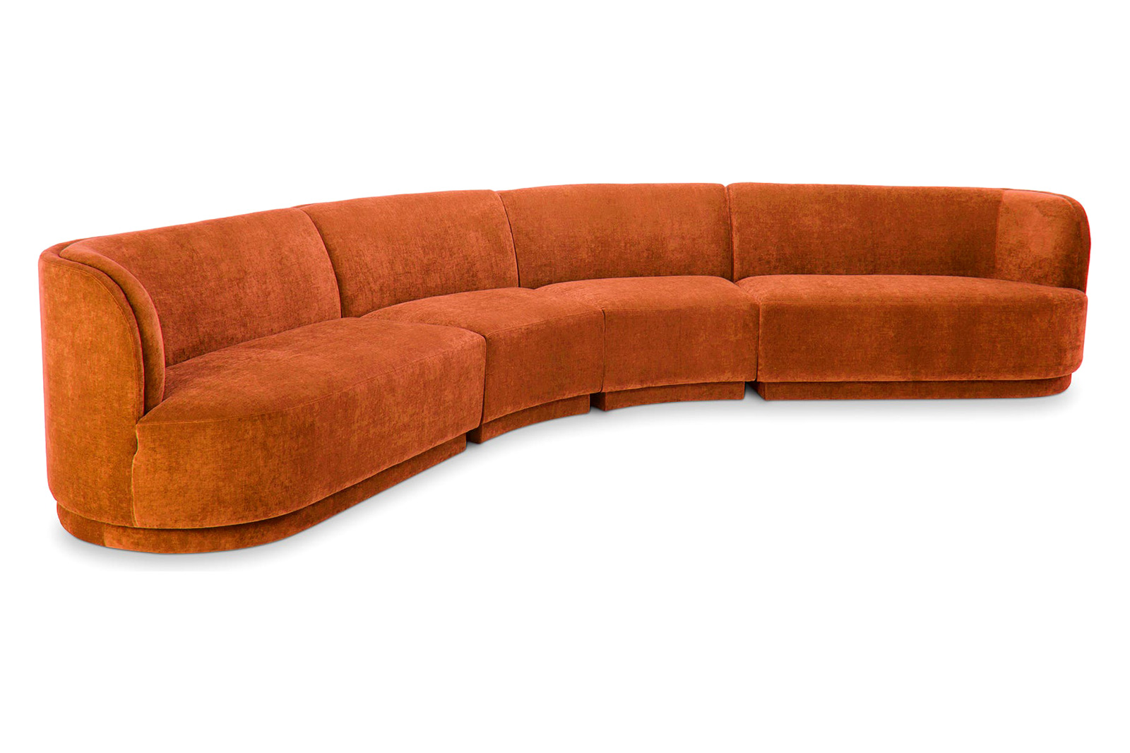 Moe's Yoon Eclipse Modular Sectional - Fired Rust, Left Chaise