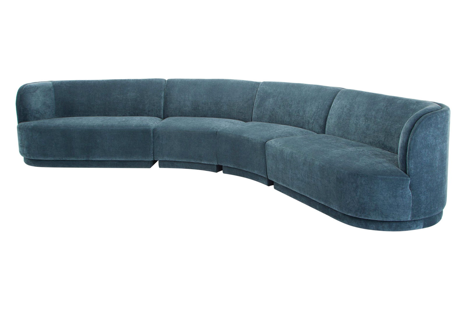 Moe's Yoon Eclipse Modular Sectional - Nightshade Blue, Left Chaise