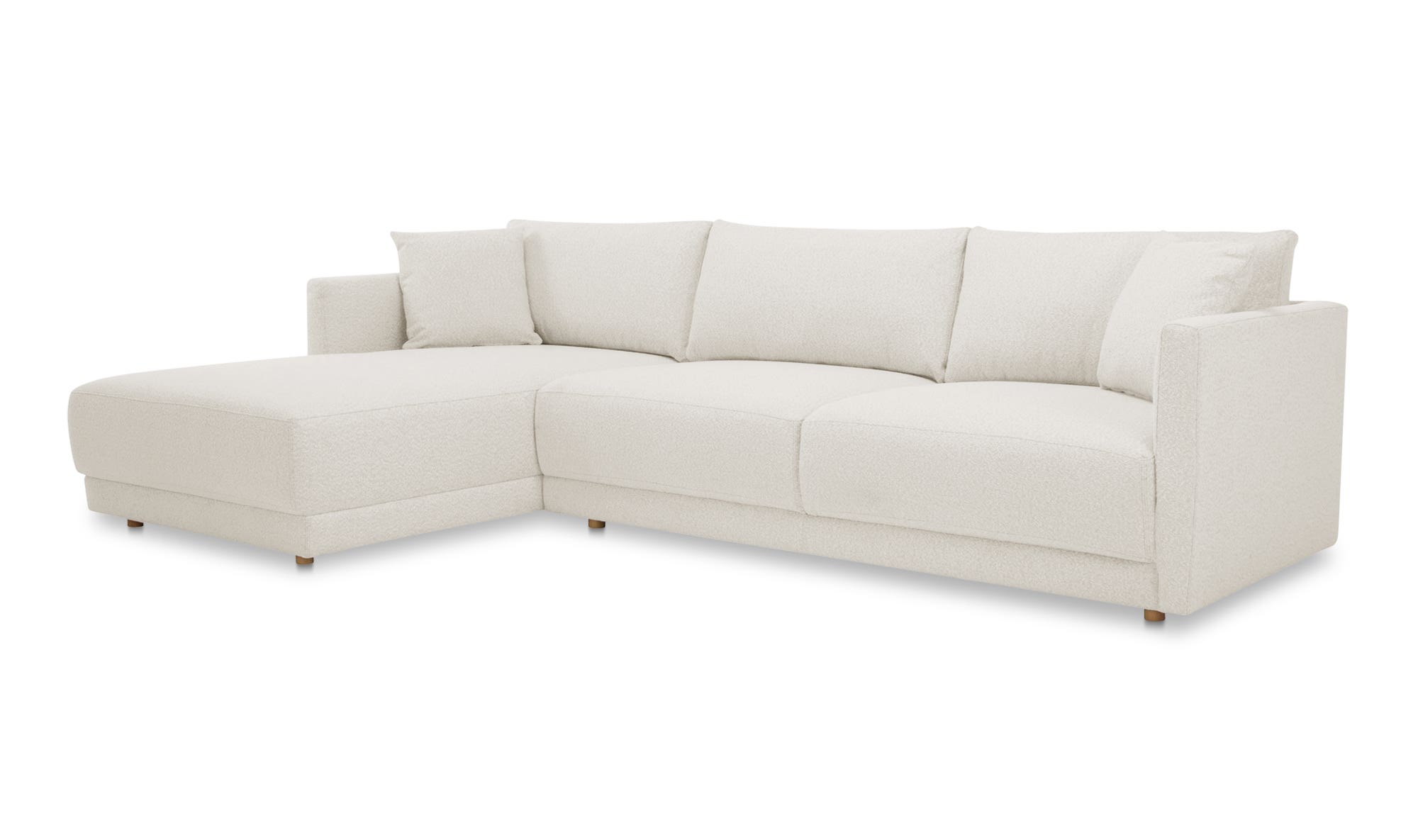 Moe's Bryn Rustic Left Facing Sectional - Oyster