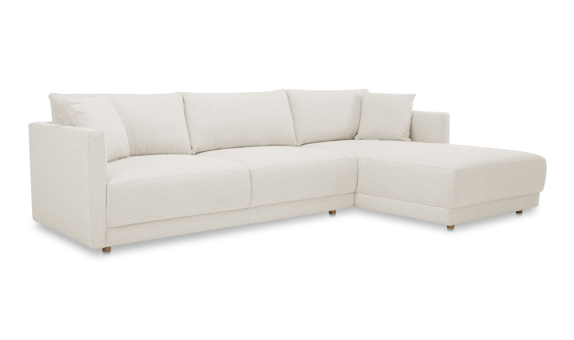 Moe's Bryn Rustic Right Facing Sectional - Oyster