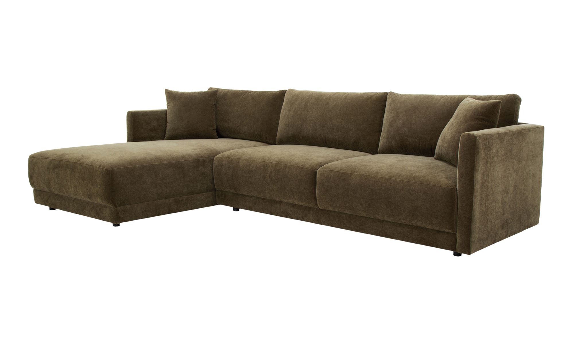 Moe's Bryn Rustic Left Facing Sectional - Heritage Green