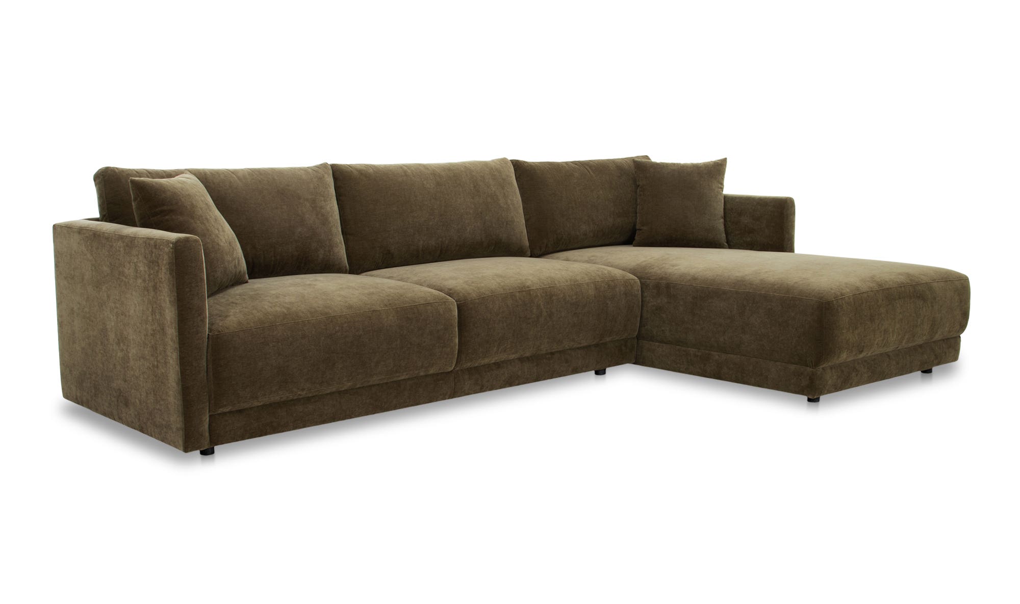 Moe's Bryn Rustic Right Facing Sectional - Heritage Green