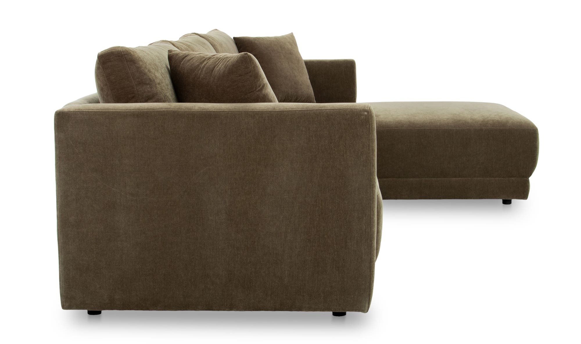 Moe's Bryn Rustic Right Facing Sectional - Heritage Green