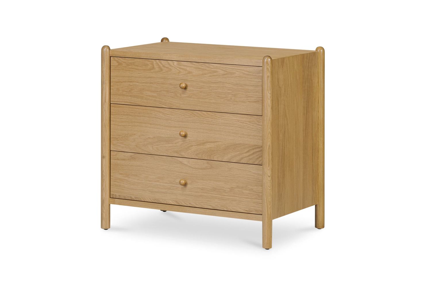 Moe's Billy Mid-Century Modern 3 Drawer Nightstand - Natural