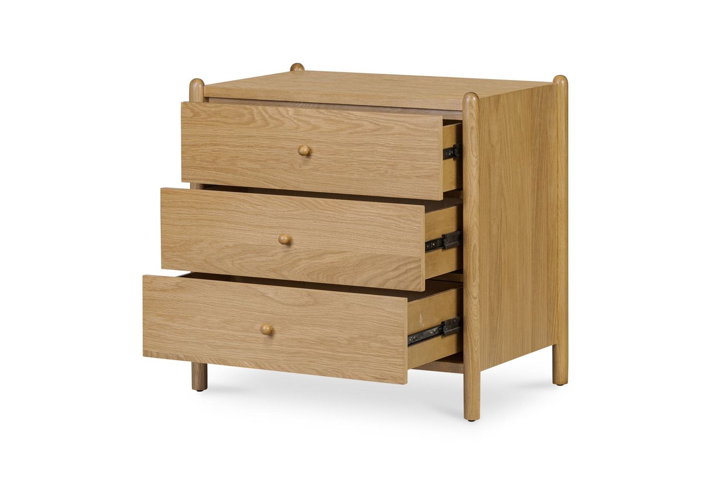 Moe's Billy Mid-Century Modern 3 Drawer Nightstand - Natural