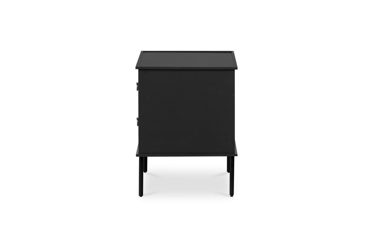 Moe's Reagan Contemporary 2 Drawer Nightstand - Black