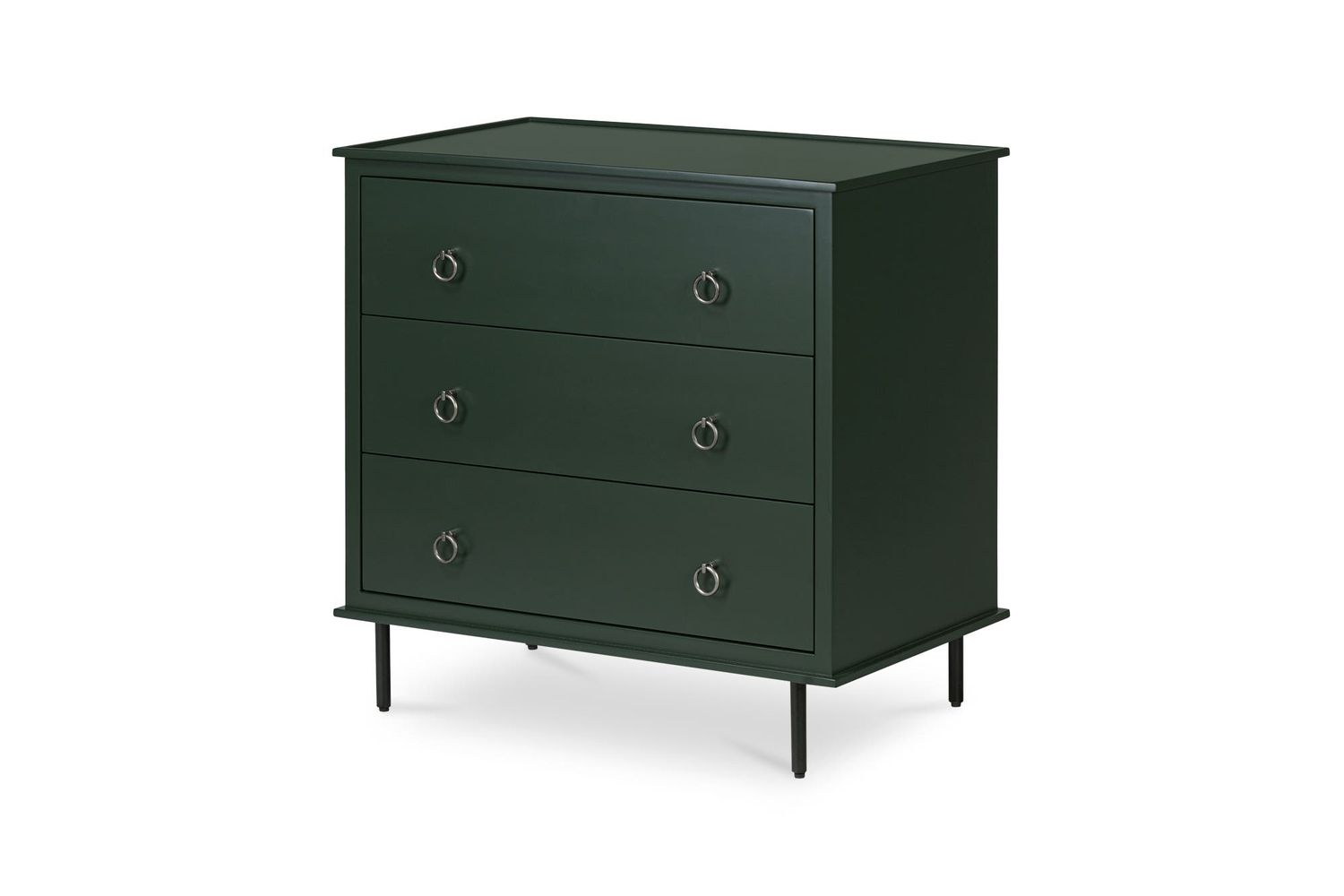 Moe's Reagan Contemporary 3 Drawer Nightstand - Deep Green