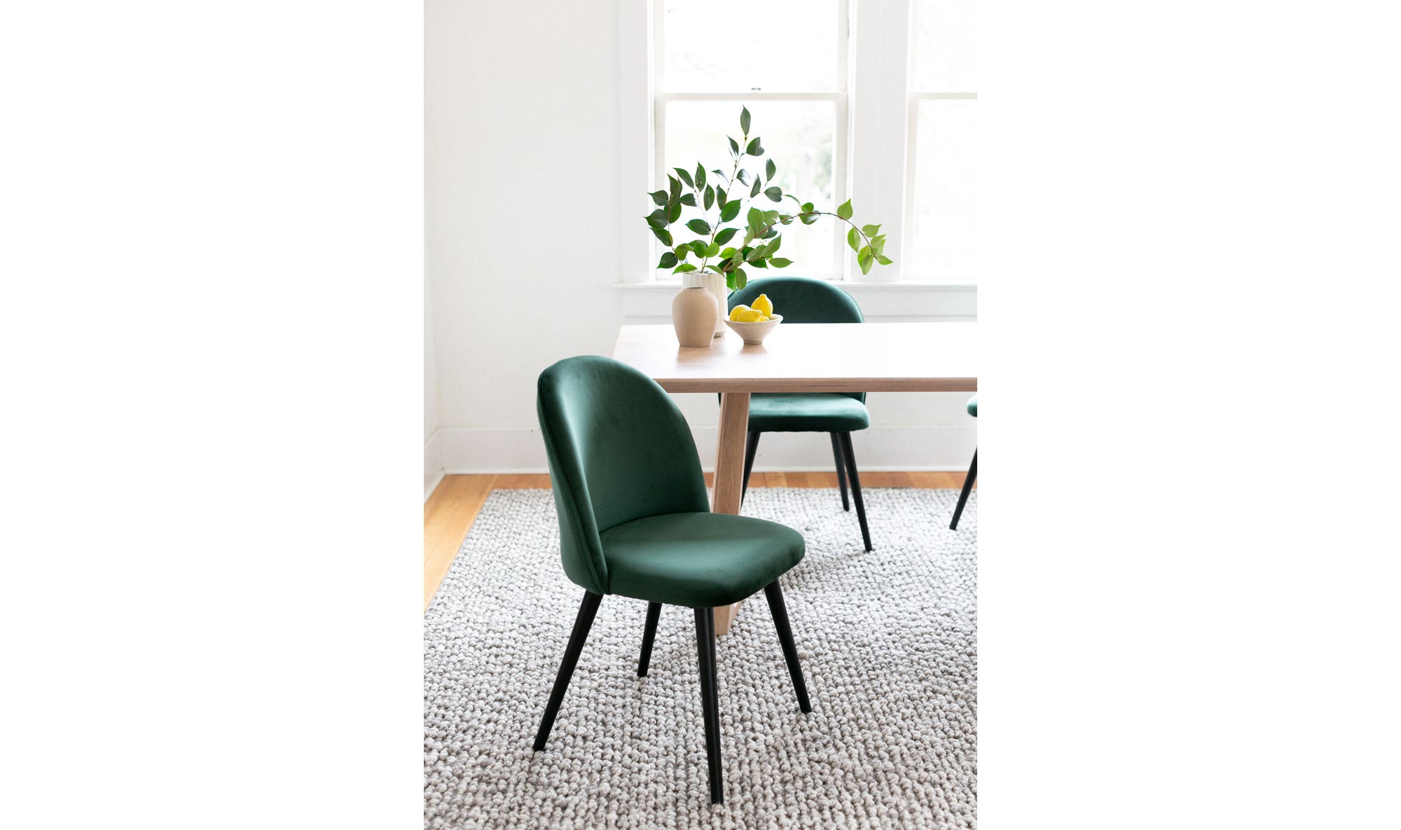 Moe's Clarissa Contemporary Dining Chair Set of 2 - Green