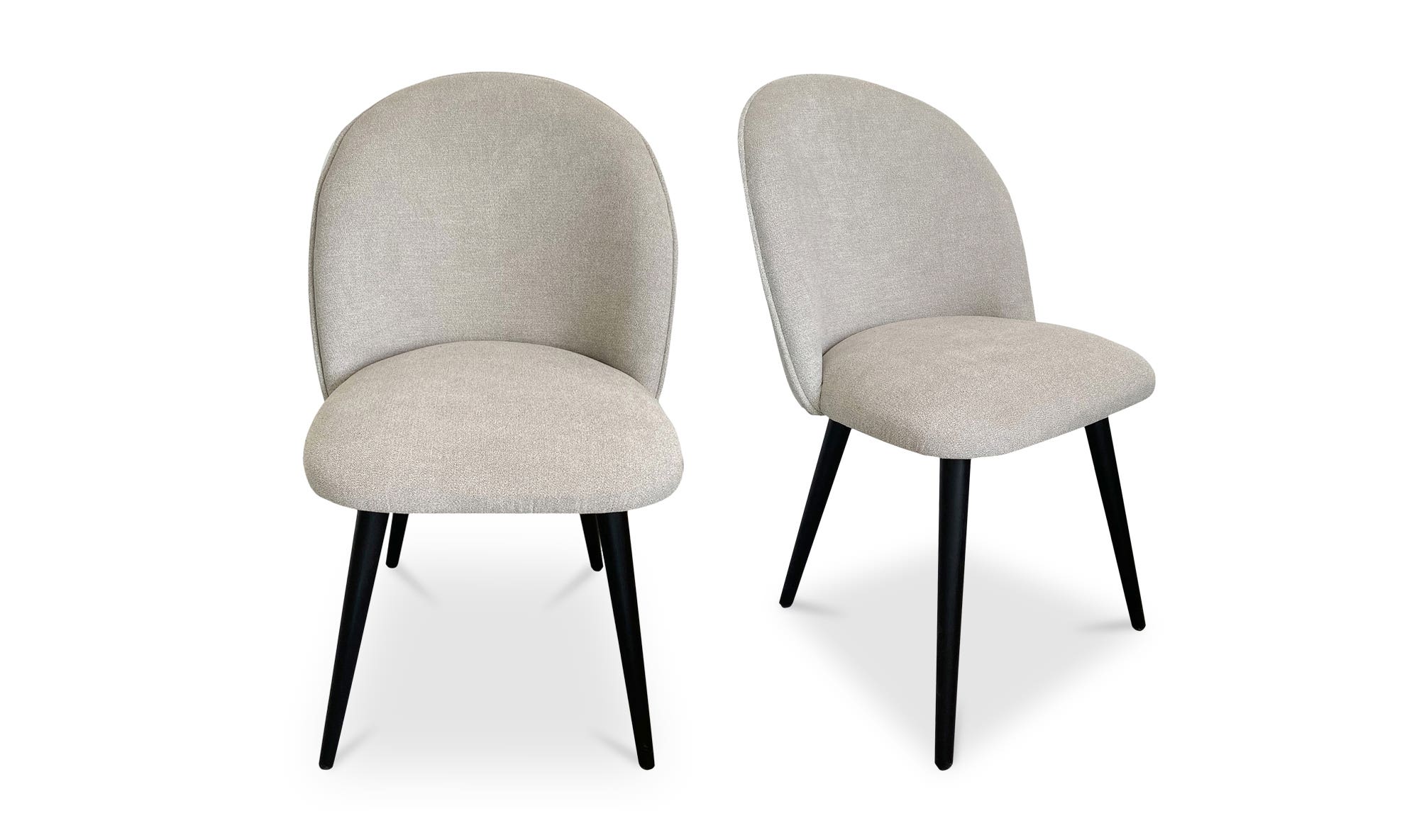 Moe's Clarissa Contemporary Dining Chair Set of 2 - Light Gray