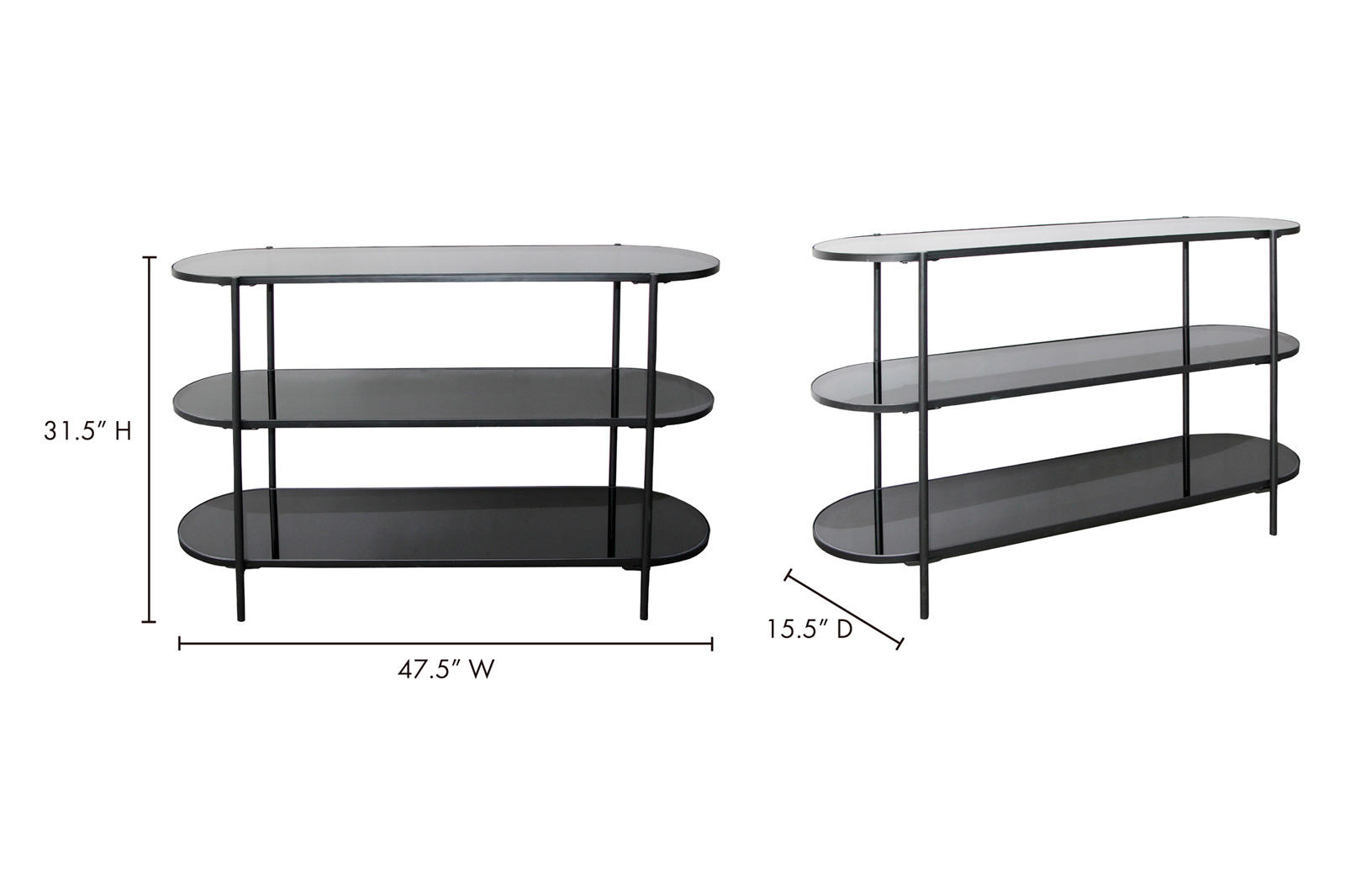 Moe's - Lozz Console Table in Black