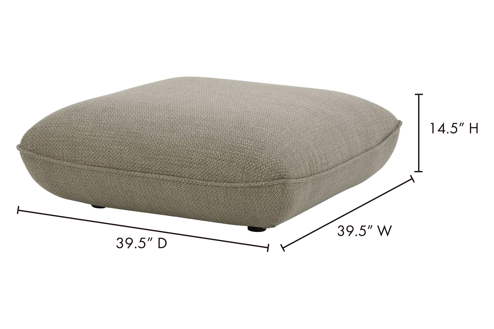 Moe's™ Zeppelin Ottoman - Speckled Pumice