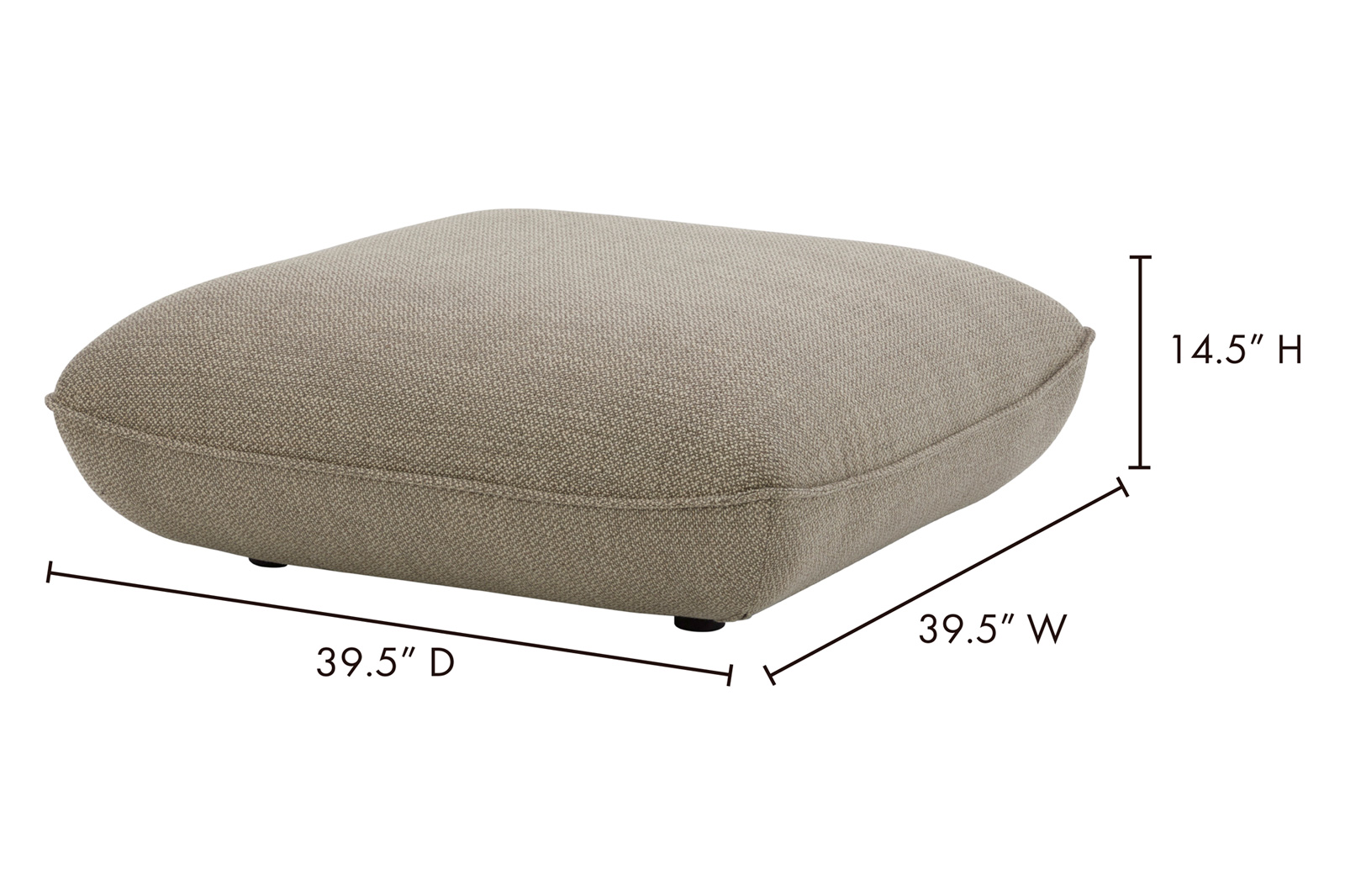 Moe's™ Zeppelin Ottoman - Speckled Pumice