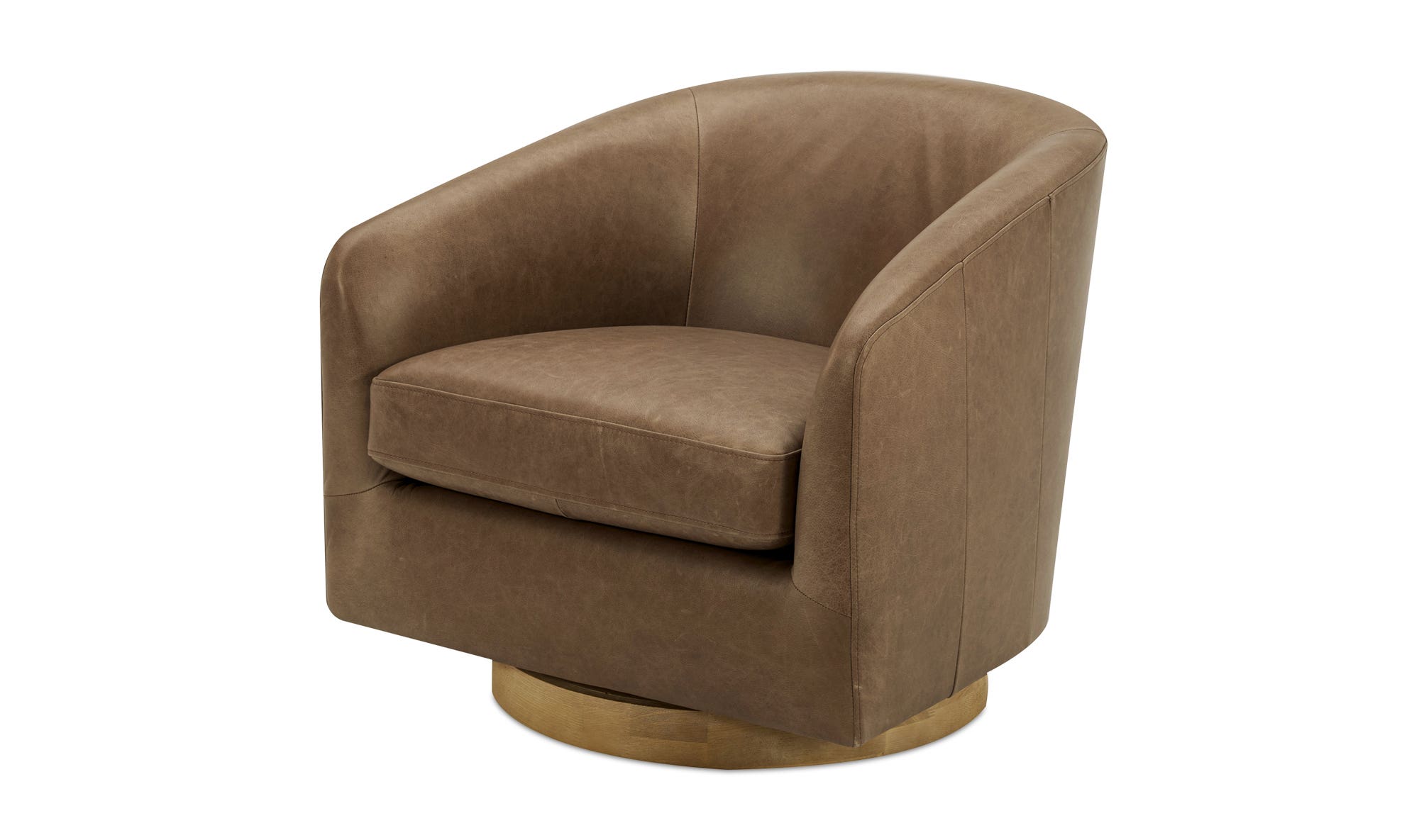 Moe's Oscy Swivel Chair - Tan