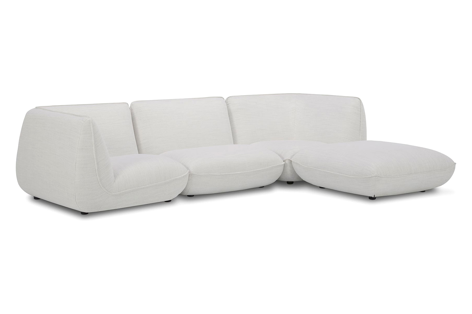 Moe's - Zeppelin Lounge Modular Sectional in Salt Stone White