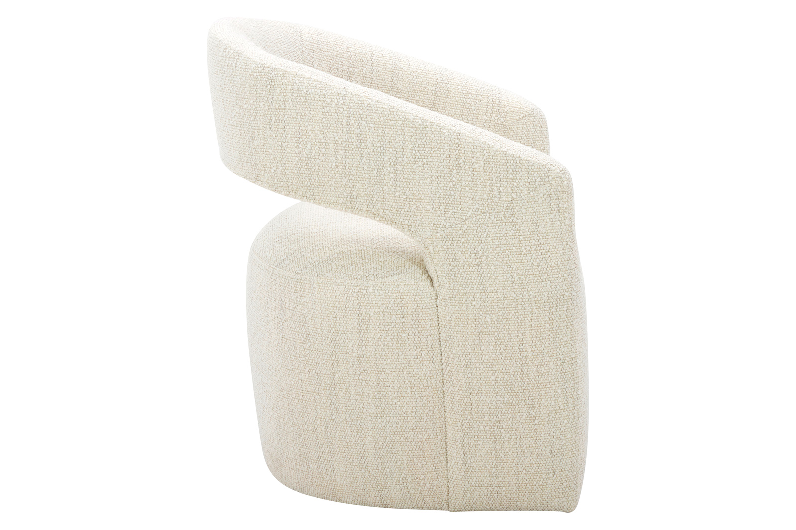 Moe's Barrow Performance Fabric Rolling Dining Chair - White Mist