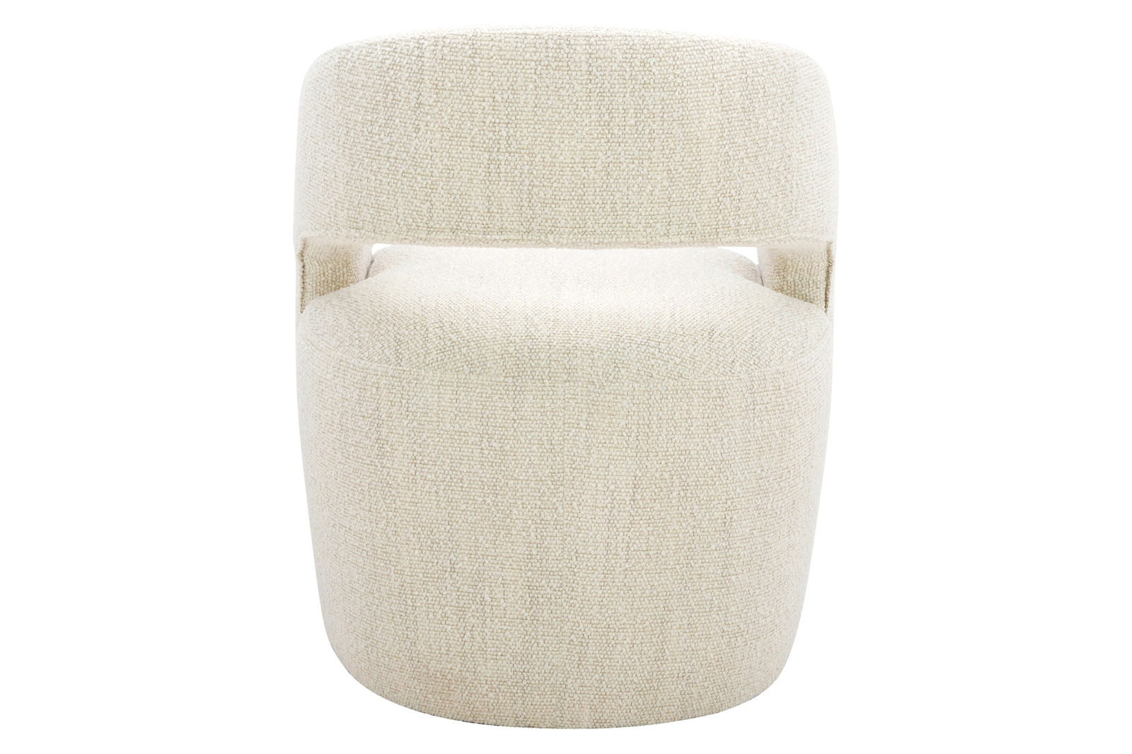 Moe's Barrow Performance Fabric Rolling Dining Chair - White Mist