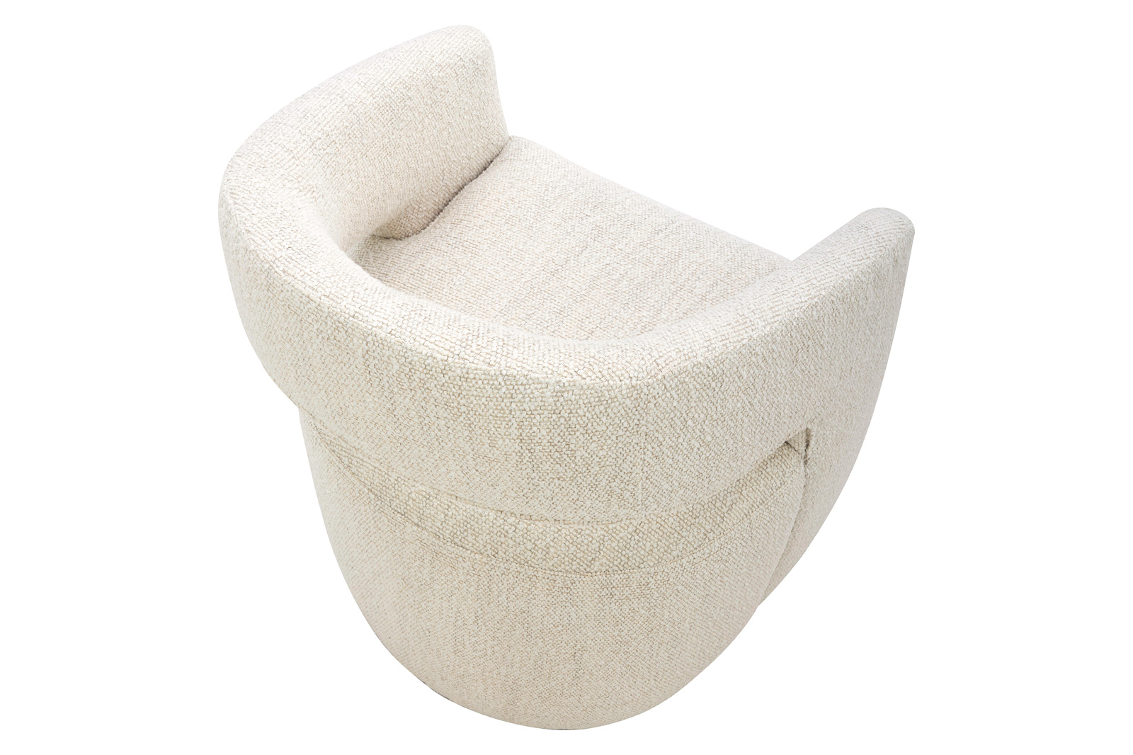 Moe's Barrow Performance Fabric Rolling Dining Chair - White Mist