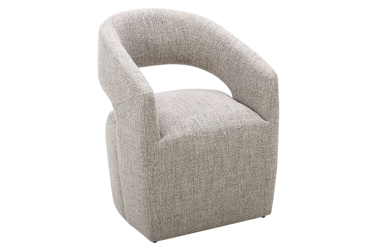 Moe's Barrow Performance Fabric Rolling Dining Chair - Gray Storm