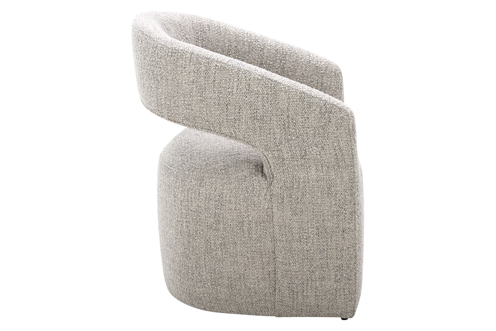 Moe's Barrow Performance Fabric Rolling Dining Chair - Gray Storm