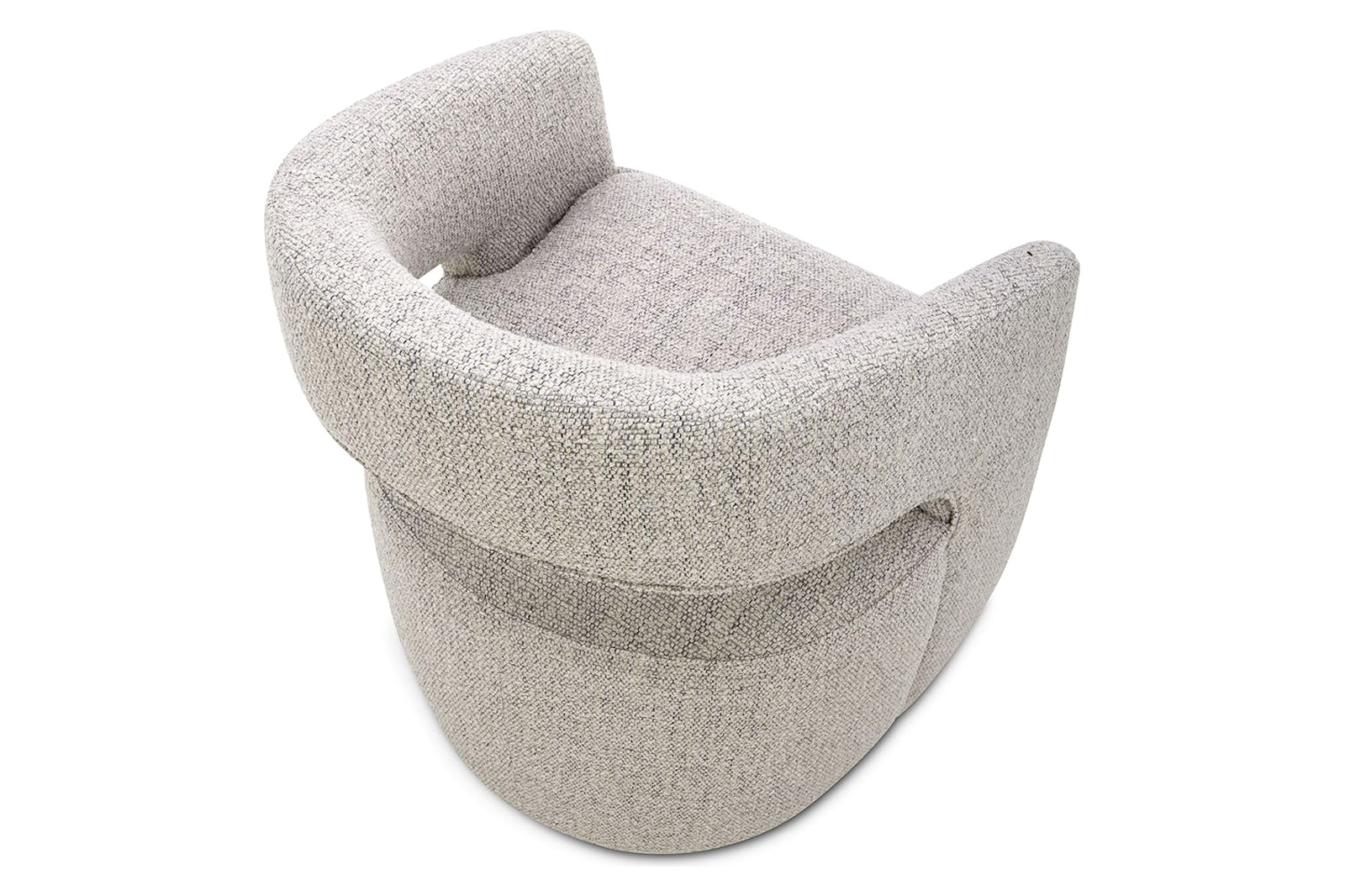 Moe's Barrow Performance Fabric Rolling Dining Chair - Gray Storm