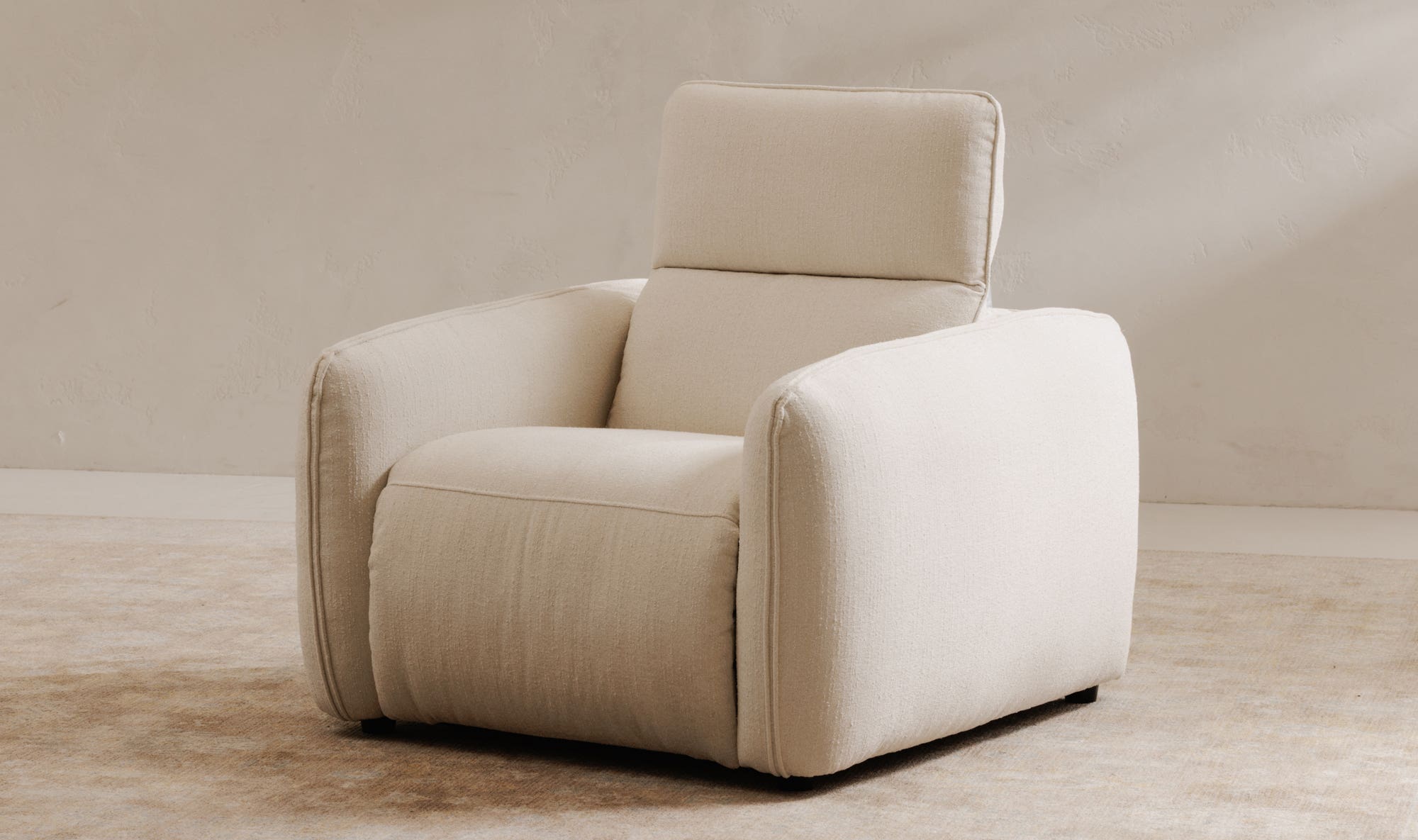 Moe's Eli Contemporary Power Recliner Chair - Warm White