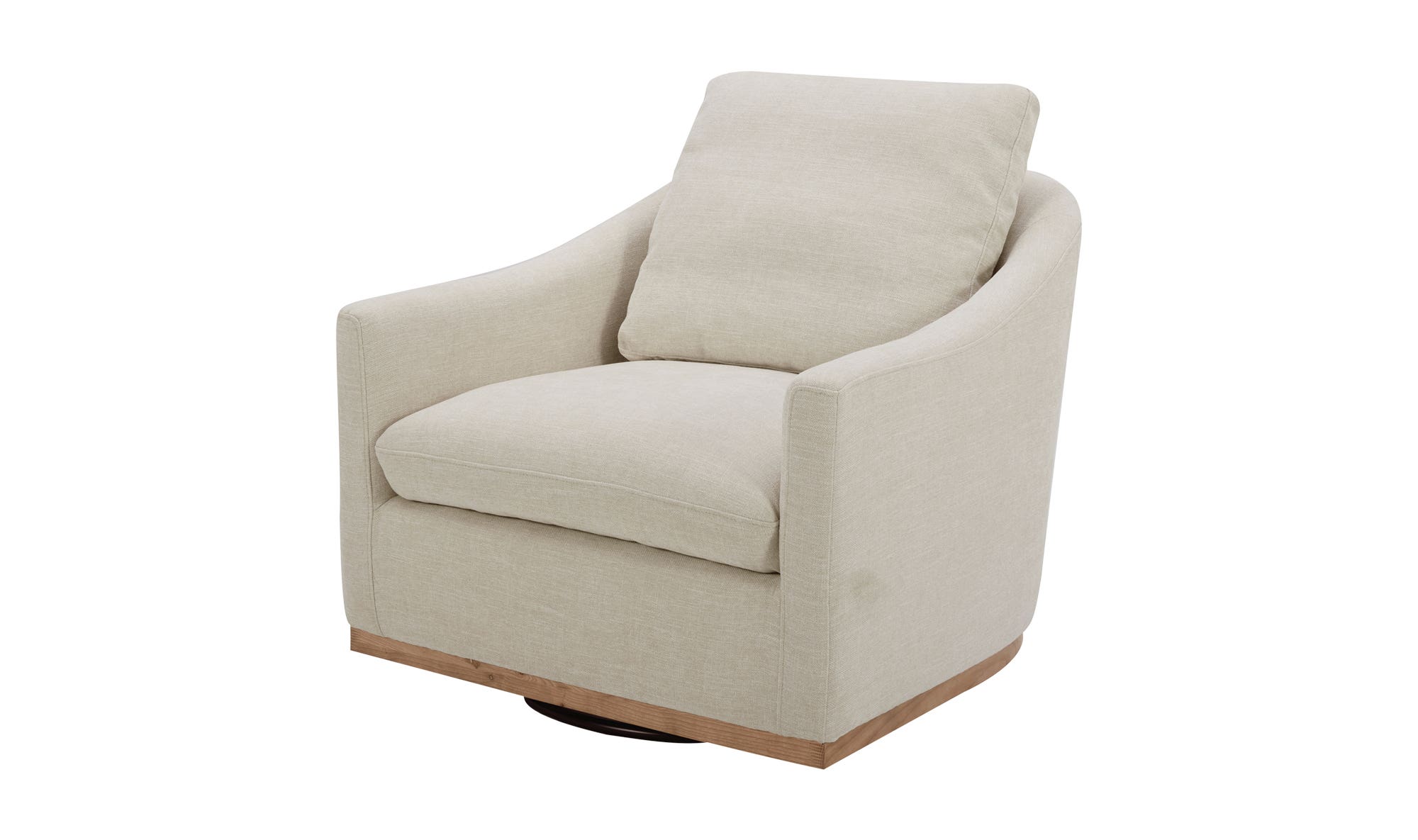 Moe's Linden Rustic Swivel Chair - Soft Beige