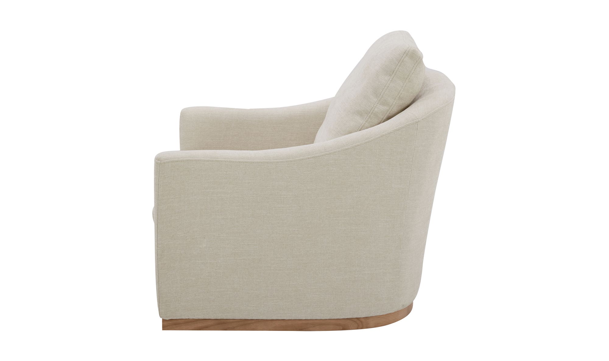 Moe's Linden Rustic Swivel Chair - Soft Beige