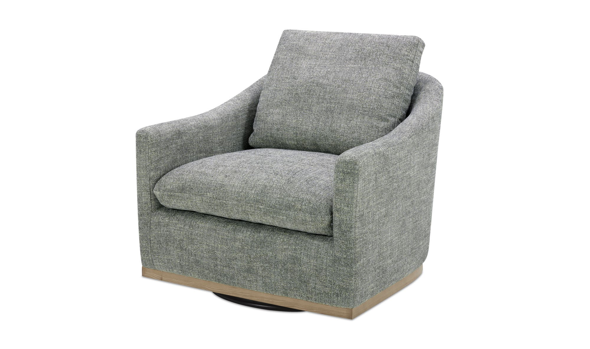 Moe's Linden Rustic Swivel Chair - Slated Moss